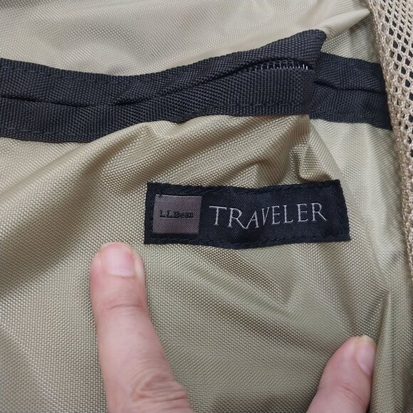L.L. Bean Traveler Mesh Sling Bag Adjustable Strap Khaki Tan Day Pack NEW GIFT - Picture 5 of 8